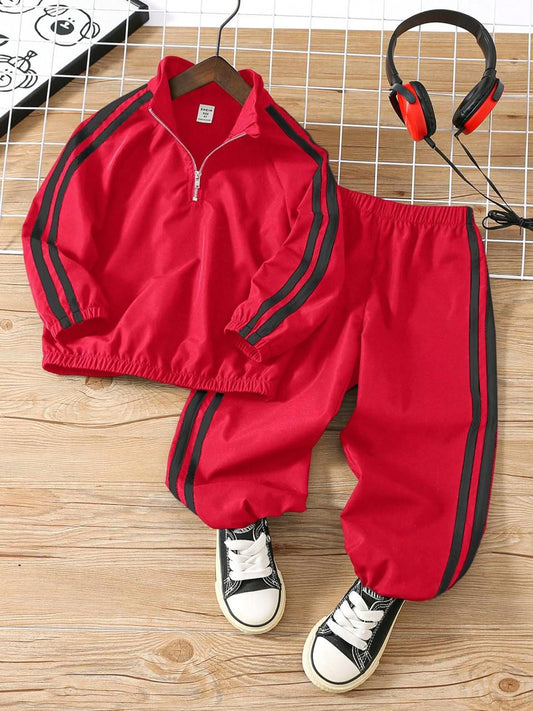 Baby/boy winter raglan style striped tracksuit - W2025-010