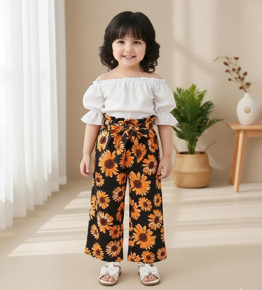 Baby Girl Classic Sunflower Top & Pant Set - #162