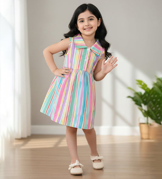 Baby Girl Candy Stripe Summer Dress - #147