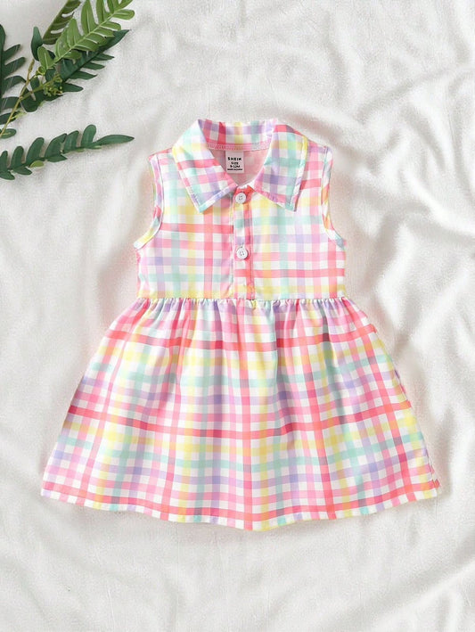 Baby Girl Sweet Checks Summer Dress - #151