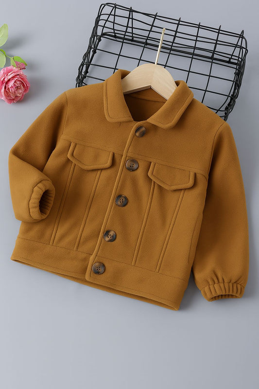 Baby/boy winter button style brown coat - W2025-16