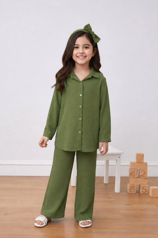 Baby Girl Every Day Co-Ord Set - Green
