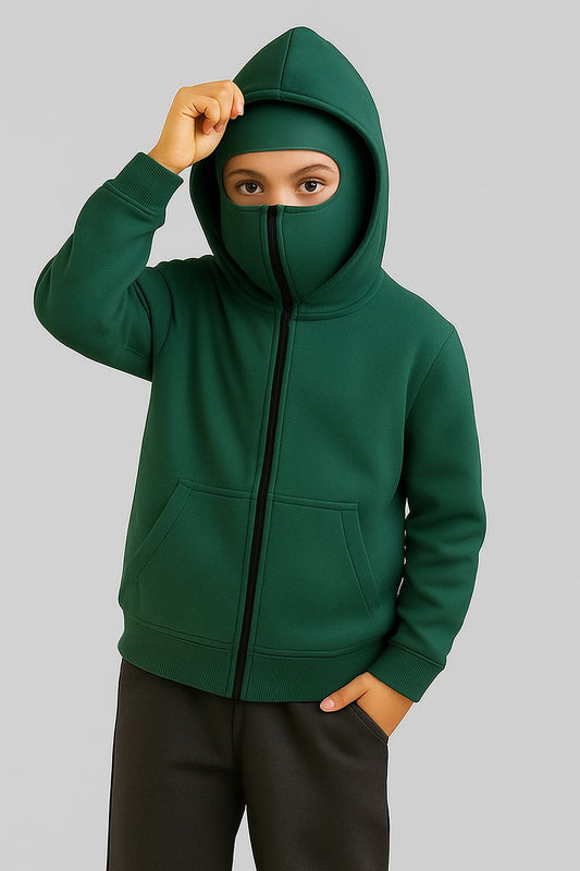 Baby/boy Star Kids Zip-Up Hoodie - Bottle Green