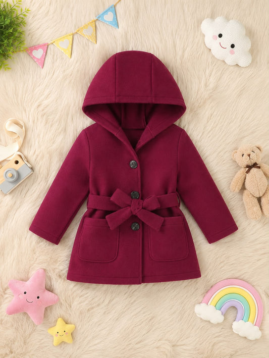 Baby/boy Cozy Hooded Fleece Coat - MAROON