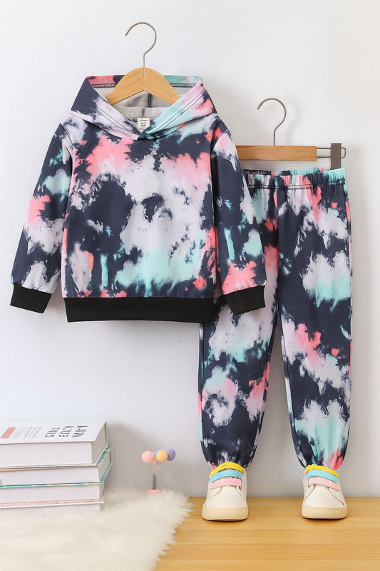 Baby/boy new winter tie dye style fleece tracksuit - W2025-20