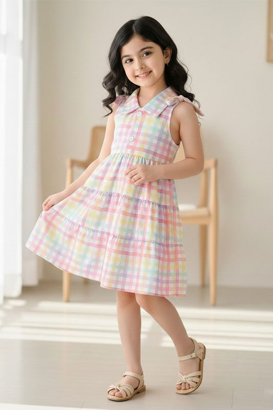 Baby Girl Sweet Checks Summer Dress - #151
