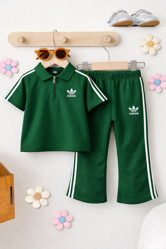 Baby Girl Active Wear Set - Bottle Green