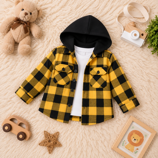 Baby/boy 3-Piece Winter Shacket  Outfit - Yellow