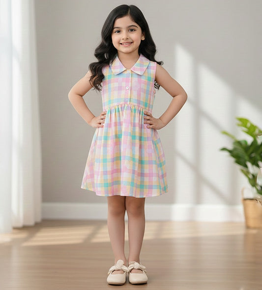 Baby Girl Sweet Checks Summer Dress - #151