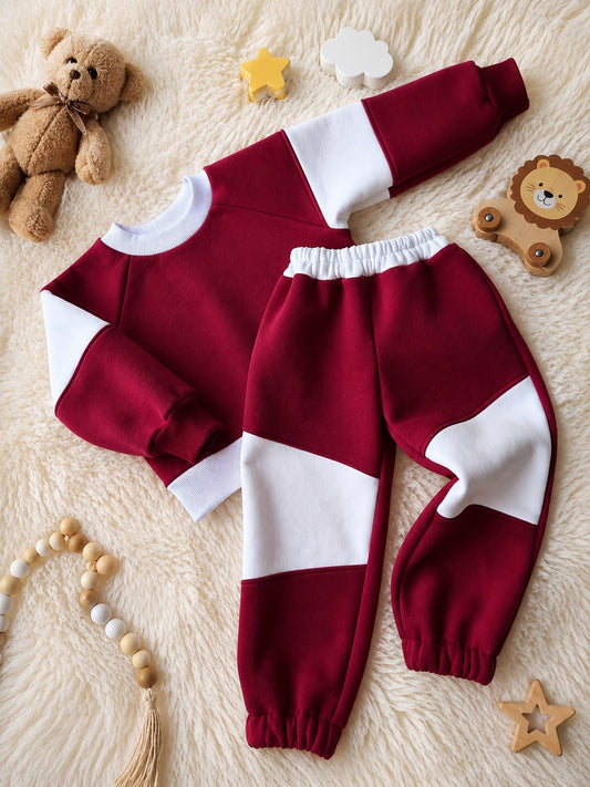 Baby Boy Comfy Active Winter Set - Maroon