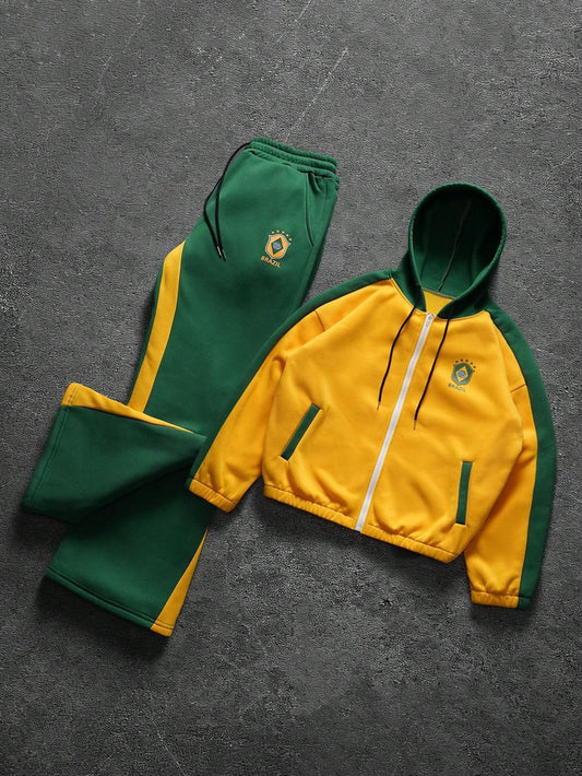 Baby Boy Green & Yellow Active Winter Set #W204