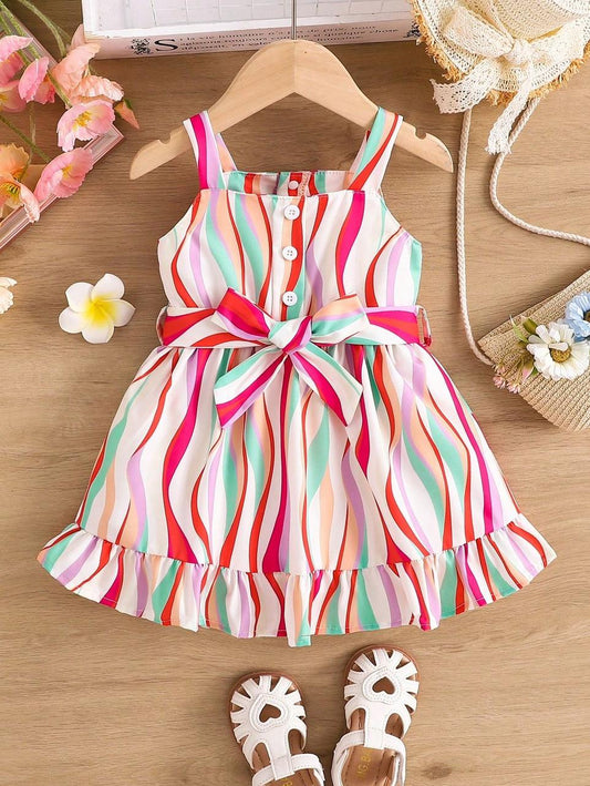 Baby Girl Little Sunshine Stripe Dress - #149