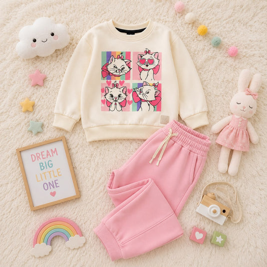 Baby Girls Winter Kitty Co-Ord Set