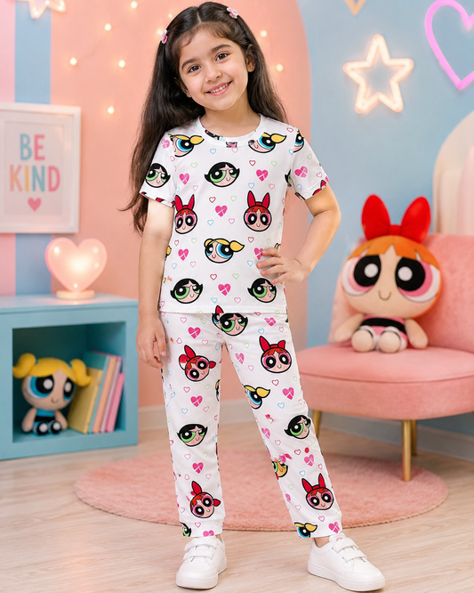 Baby Girl Cute Cartoon Lounge Set