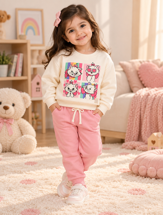 Baby Girls Winter Kitty Co-Ord Set