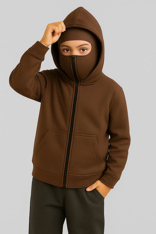 Baby/boy Star Kids Zip-Up Hoodie - Choco