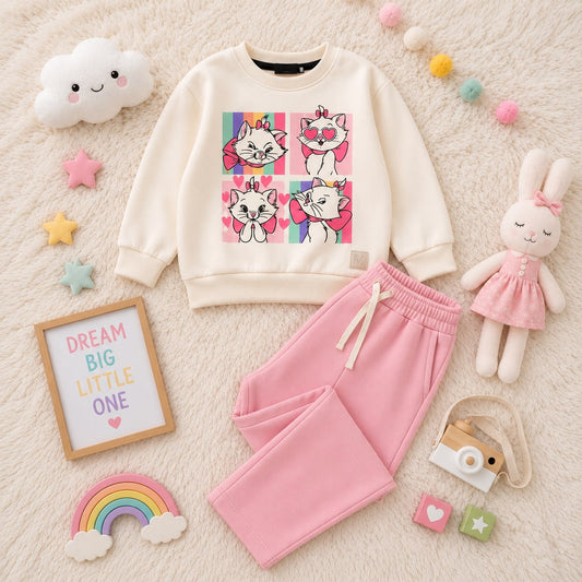 Baby Girls Winter Kitty Co-Ord Set