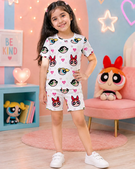Baby Girl Cute Cartoon Lounge Set