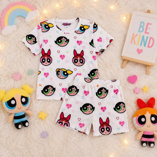 Baby Girl Cute Cartoon Lounge Set