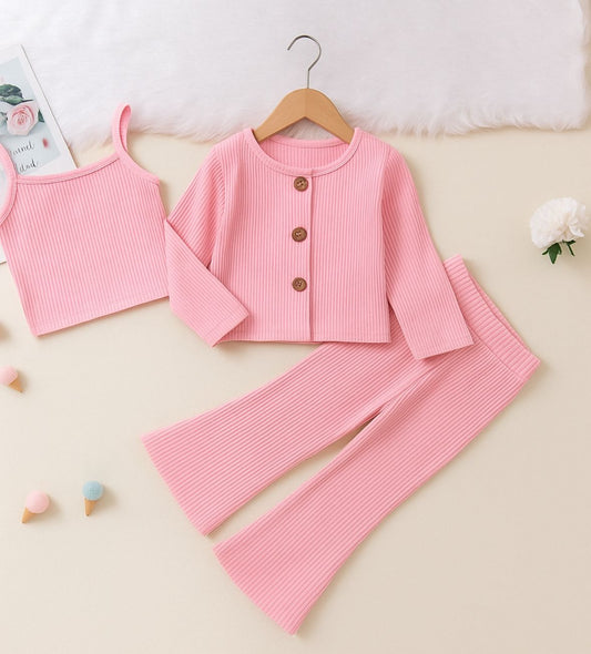 Baby girl 3 piece casual wear for winter - Pink