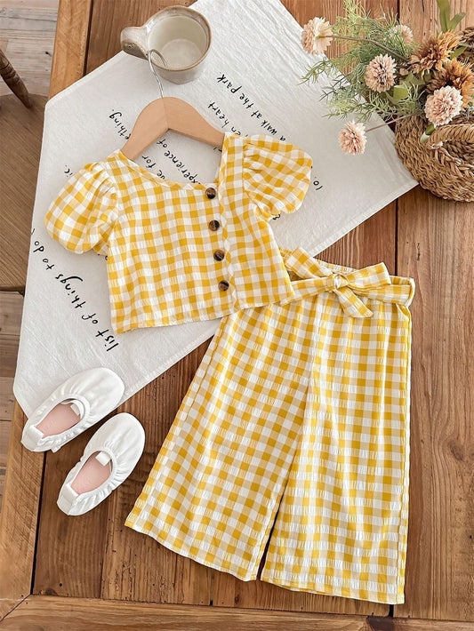 Baby Girl Fresh Lemonade Check Set - #179