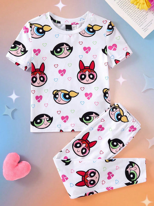 Baby Girl Cute Cartoon Lounge Set